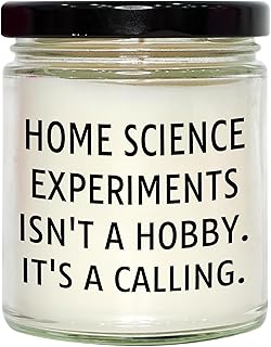 Home Science Experiments Isn't A Hobby. Gifts from Science Enthusiasts for Birthday Celebrations. Vanilla Soy Candle for The Calling Home Scientists in Your Life.