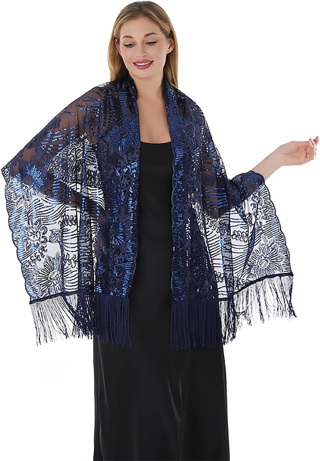 OhMill Sparkly Shawls and Wraps for Weddings Gold Shawl for Women Dressy Gold Shawls and Wraps for Evening Dresses