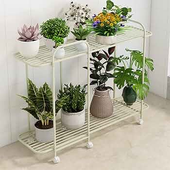 架台　花台 Amazon.co.jp: フラワースタンド プランタースタンド 花台 鉄製