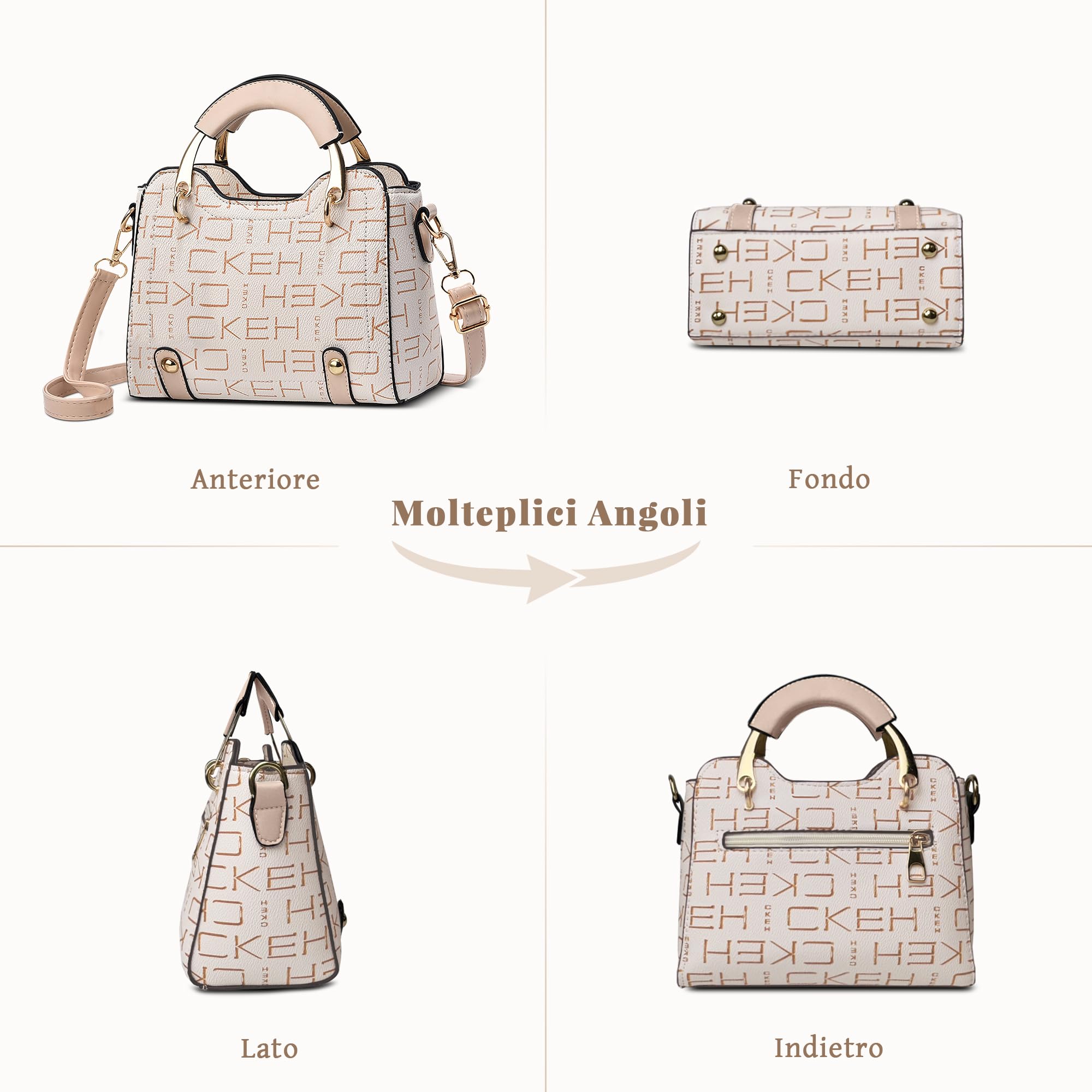 Borsa Donna Piccola Elegante Borsetta Tracolla in Pelle PU