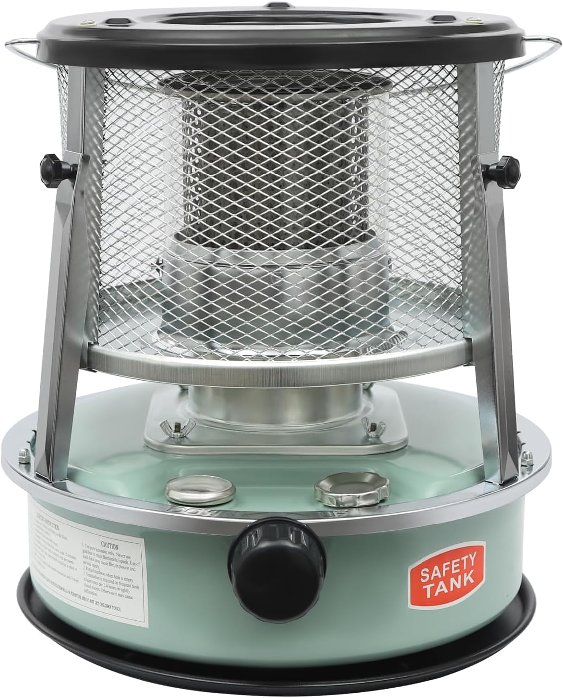 2600W Outdoor Camping Kerosene Heater, 0.25l/0.07 Gal/H Portable Kerosene Heater,Outdoor Stove 10-15m²/107.64-161.46ft² For Garages,Poorly Insulated Rooms,Camping