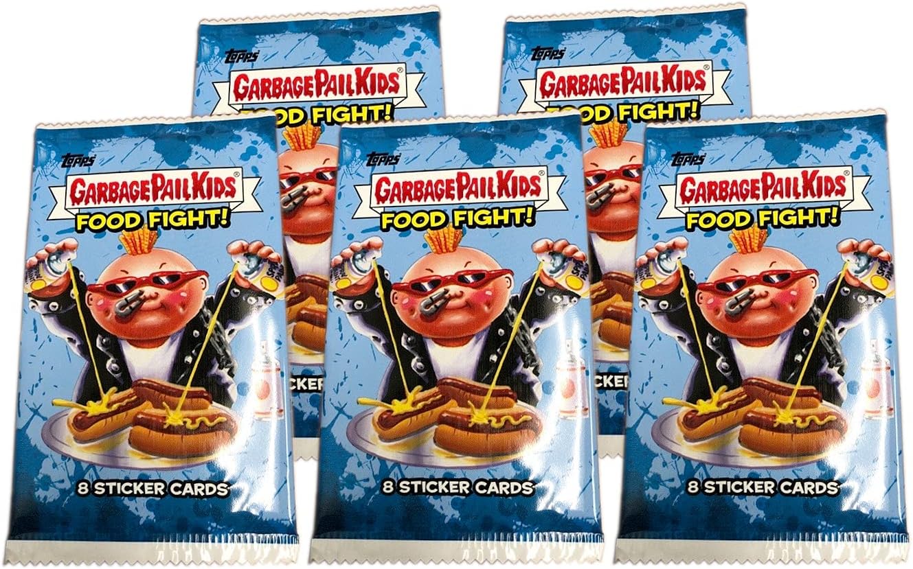 Topps 2021 GPK Garbage Pail Kids Food Fight! - 5 FOIL Packs - 8 Stickers per Pack