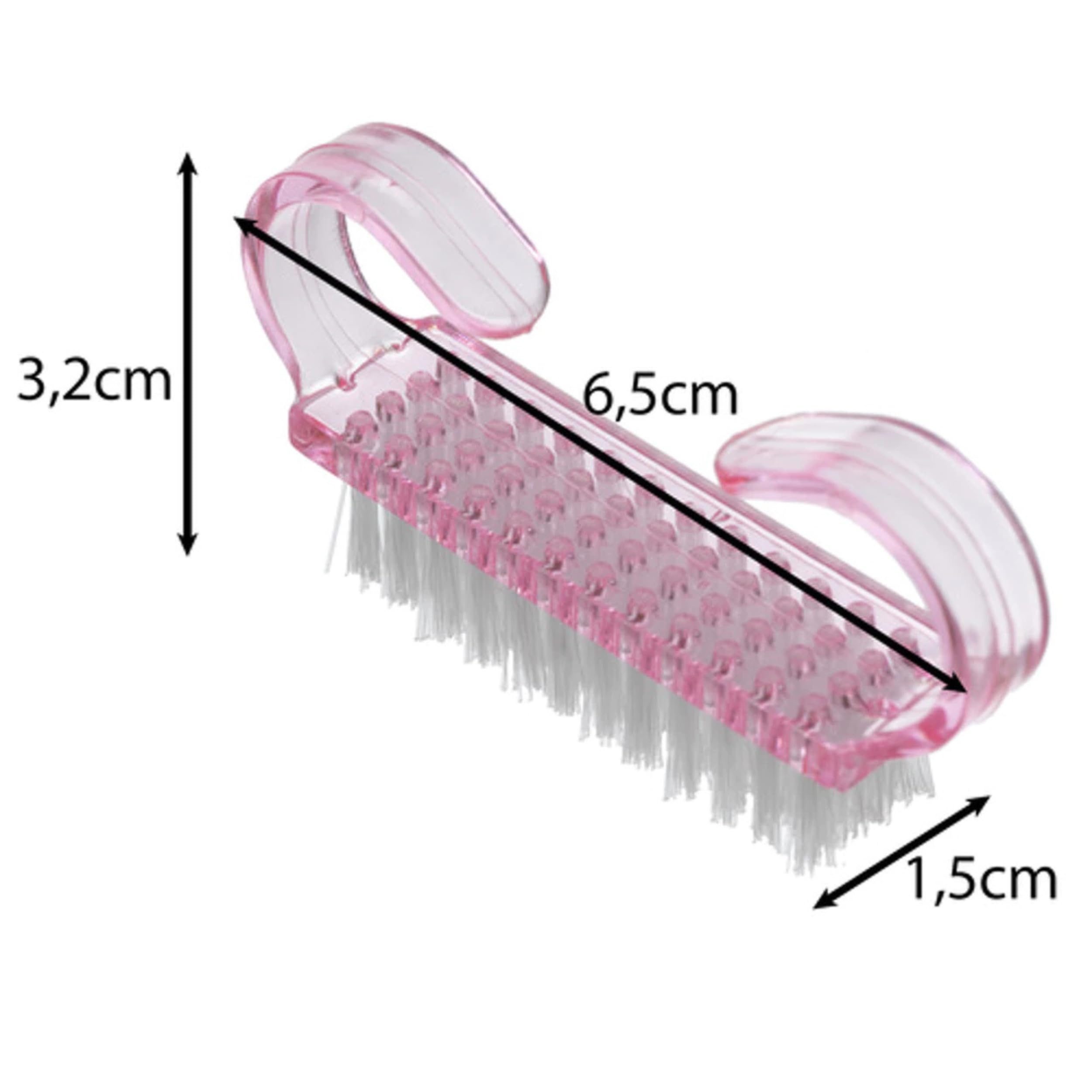 PARENCE. Set di 4 pennelli rosa per manicure – Pennellini per unghie e in polvere – Pulizia precisa – Dimensioni compatte – 4 pezzi