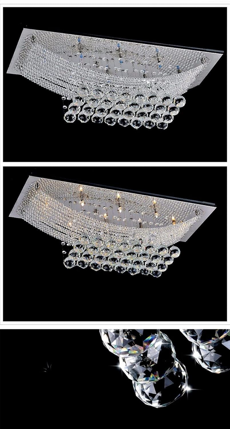 Genérico Lámpara LED moderna for restaurante, Villa, sala de estar, personalidad, candelabro cristal americano K9, Lámpara colgante