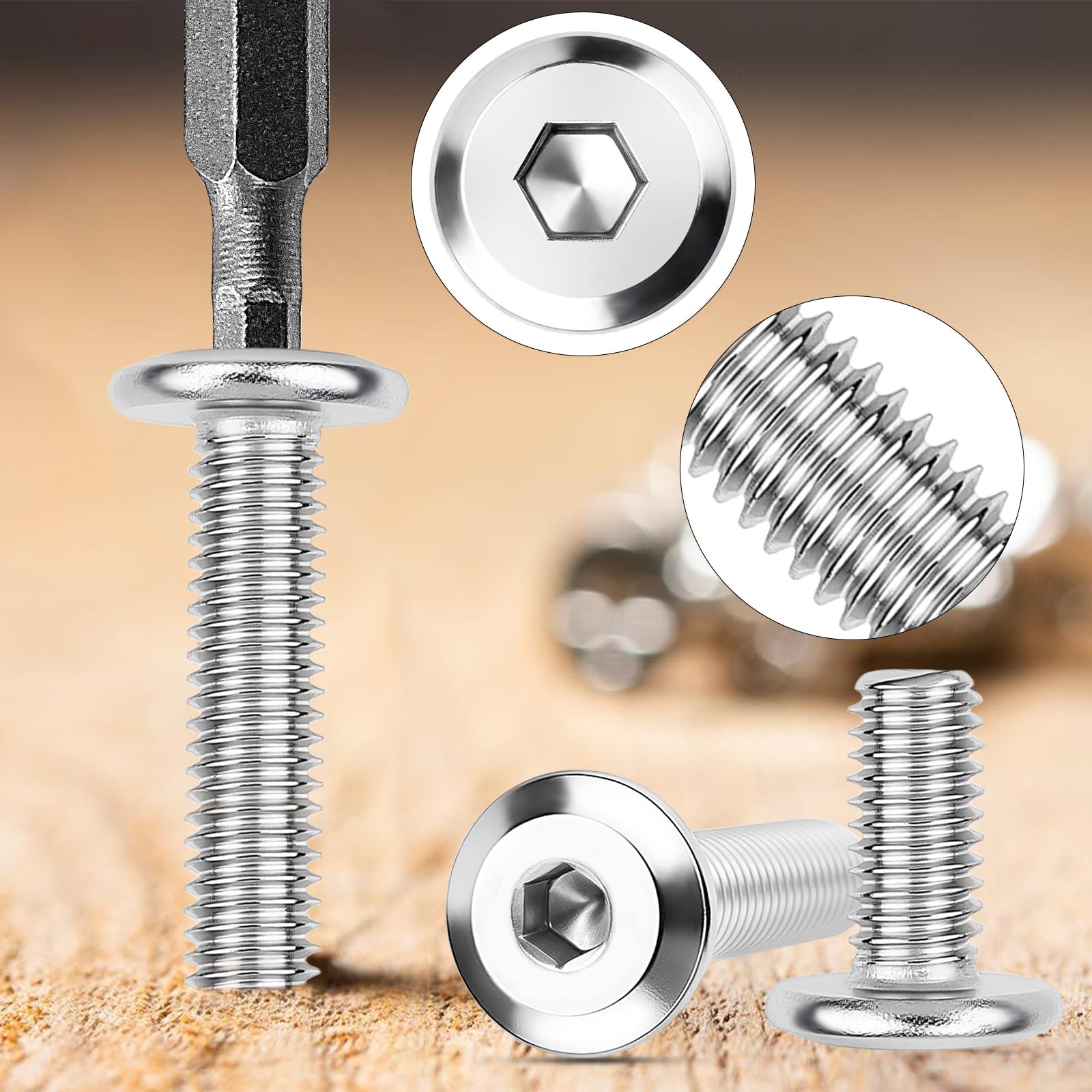 CNC Kitchen Borgmoeren (DIN 985), Roestvrij Staal A2, 50 stuks