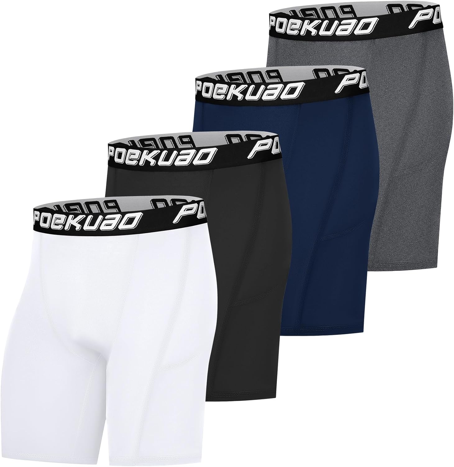 Poekuao コンプレッションショーツ メンズ スパンデックス ランニングショーツ スポーツ アスレチック ベースレイヤー ワーク