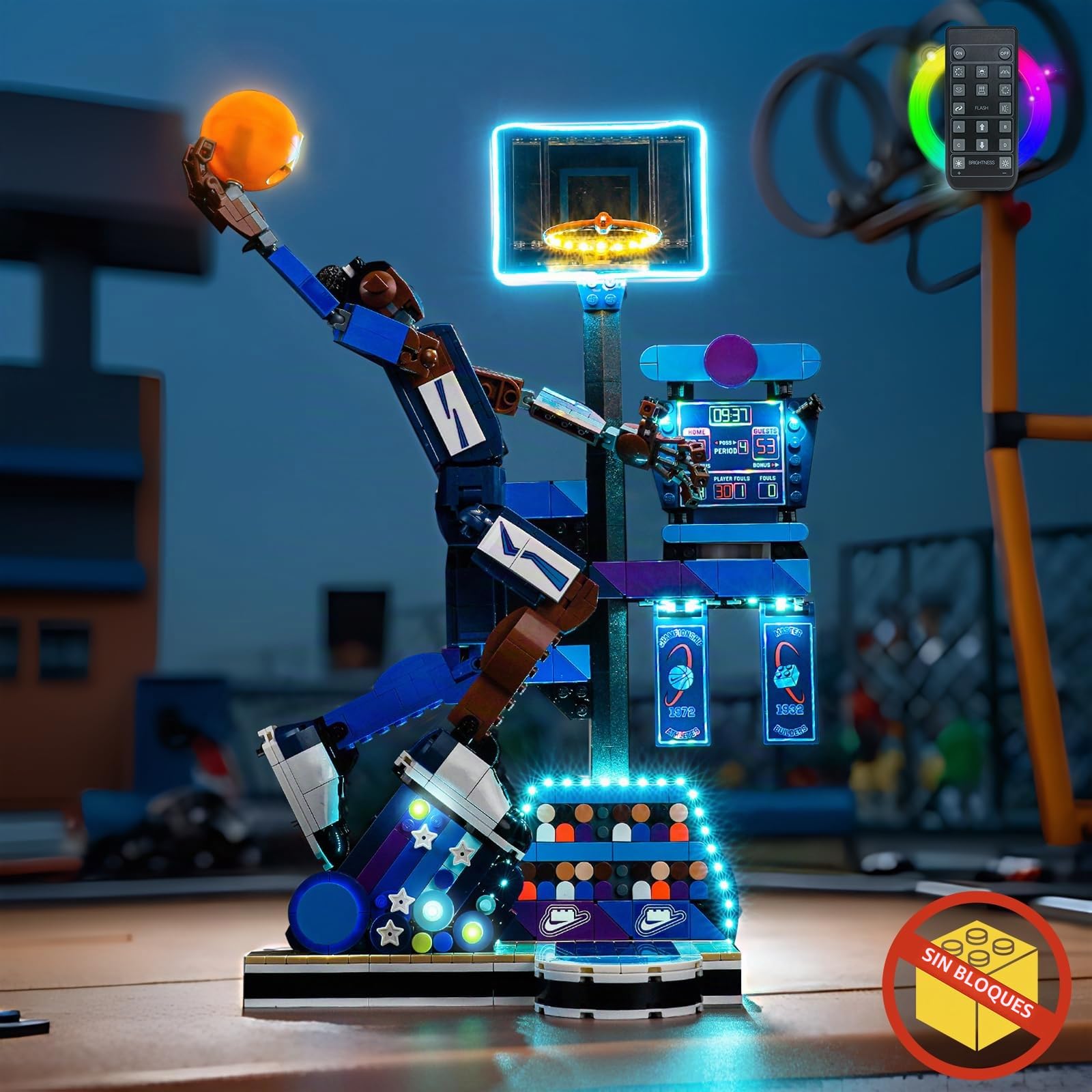 Kit de luz con control remoto compatible con Lego Nike Slam Dunk 43010 (Sin modelo), Set de iluminación LED Compatible con Lego Nike Slam Dunk Juguetes creativos