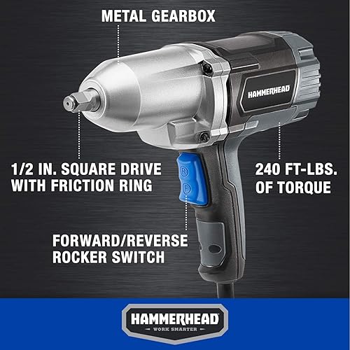 Miniatura 3 de HAMMERHEAD_HDIW075_llave de impacto de 12 pulgada y 7.5 AMPERIOS