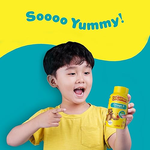 Miniatura 6 de Gominolas con omega 3 y DHA, botellas con 120 unidades (paquete de 3), de L'il Critters