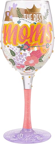 Miniatura 3 de Enesco Designs by Lolita Best Mom's Get Promoted to Grandma - Copa de vino pintada a mano, 1 unidad (paquete de 1), multicolor