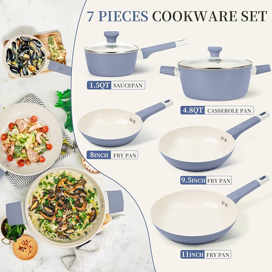 Amazon.co.jp: 鍋とフライパンセット ノンスティック、取り外し