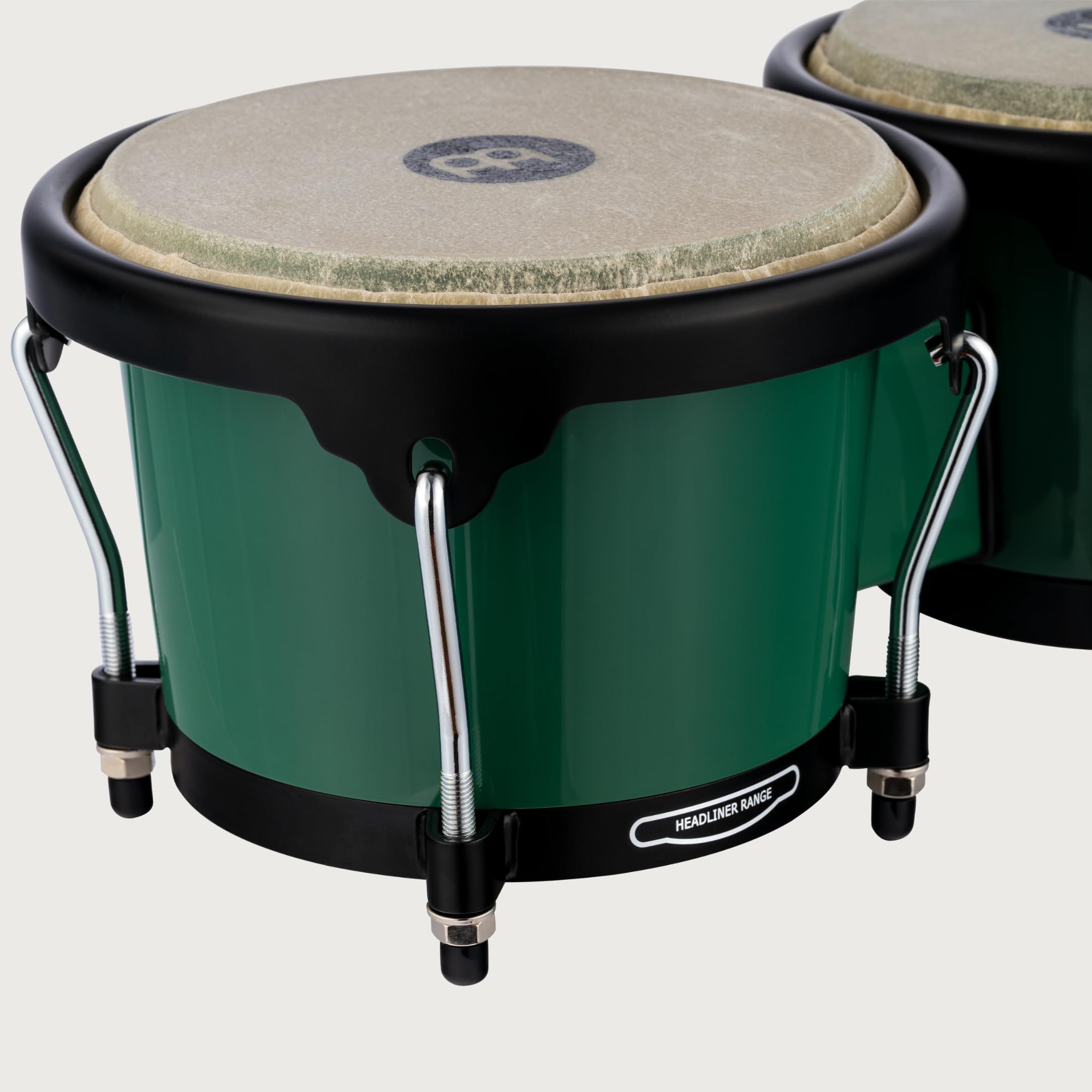 Meinl Percussion Bongos Journey Series - 2 Tamburi a Mano da 6.5 e 7.5 Pollici - Chiave Accordatura Inclusa - Plastica ABS, Green (HB50FG)