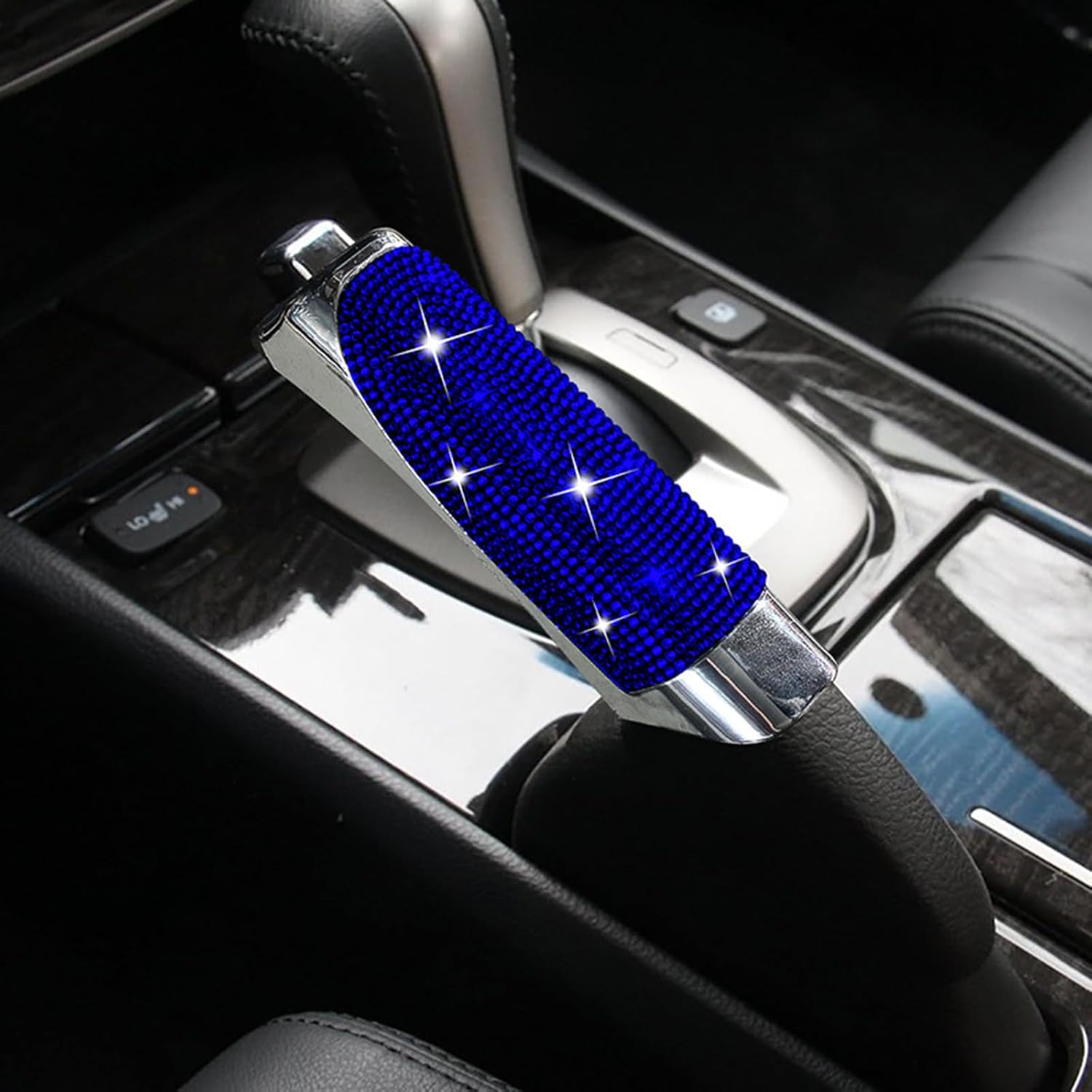 Car Handbrake Cover Bling Diamond Handbrake Housing, Cars Shift Gear Handbrake Covers, Rhinestone Handbrake Shell Pull Handle Protective Collars for Most Cars