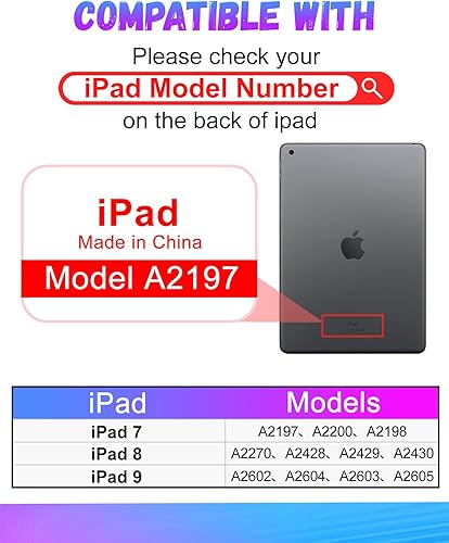 Miniatura 2 de Funda para iPad de 987 generación de 10.2 pulgadas para niñas, diseño de flores, funda inteligente, portalápices femeninos, bonitos, estéticos,