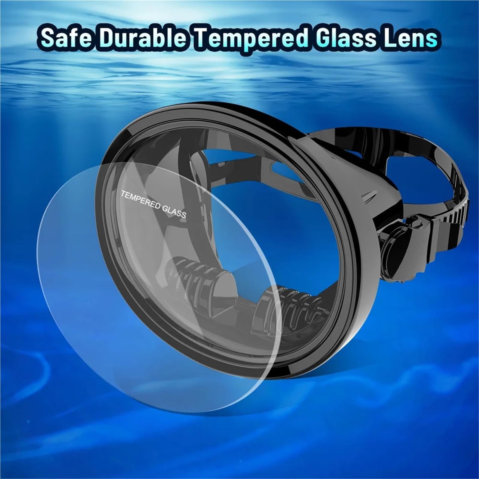 Maschera Snorkeling Mask Maschera subacquea ovale Maschera per la pesca subacquea Classico stile retrò Panoramica ampia vista Occhiali da sub Vetro temperato
