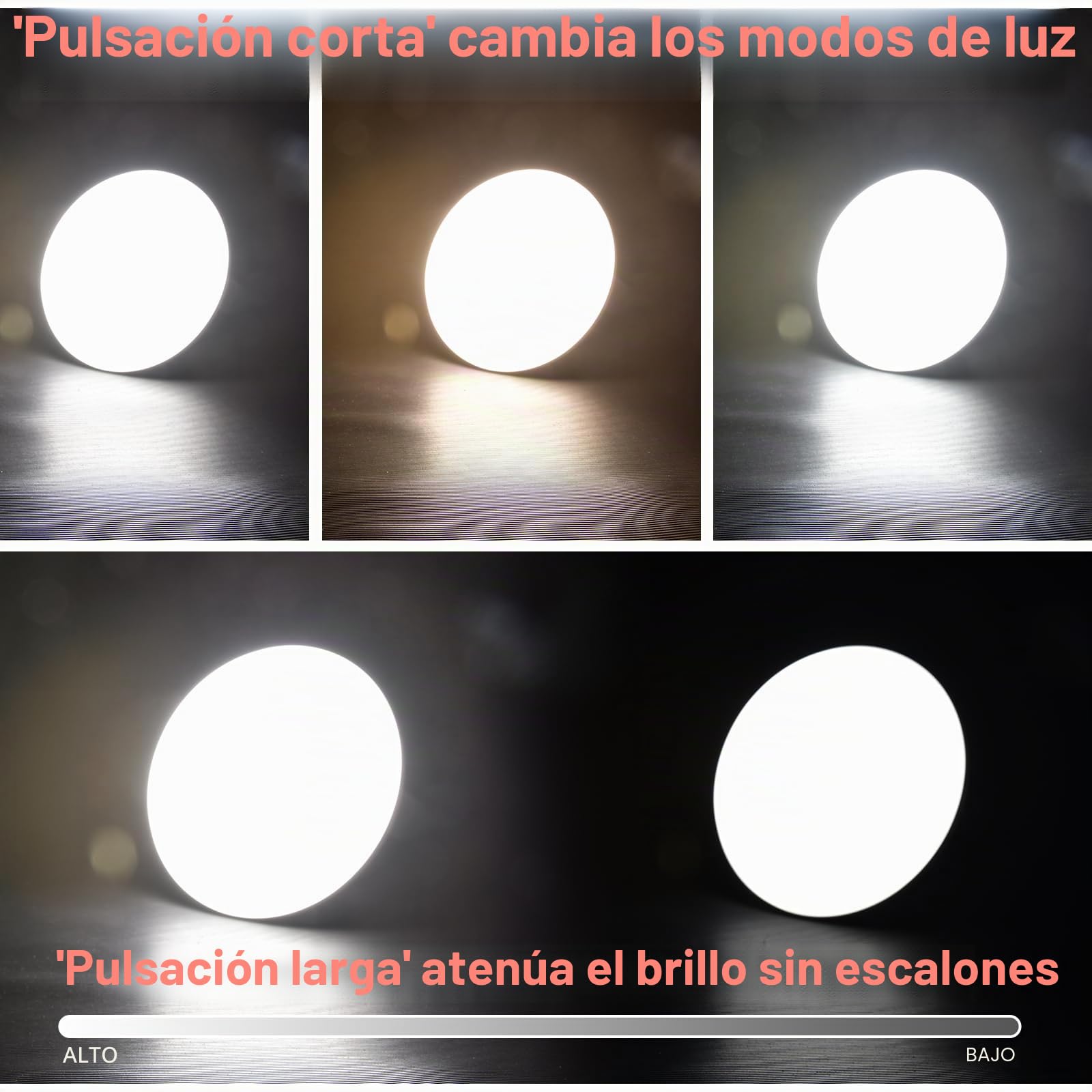 Lámpara Camping Recargable 7200mAh + Batería 2 en 1, Linterna Camping con Luz Cálida y Fría, Regulación de Luminosidad Infinita, Farol Camping con Correa de Gancho y Mosquetón