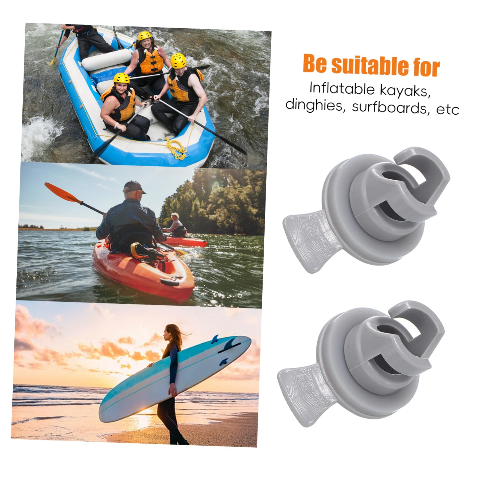 Sosoport Coperchio Valvola dell'Aria Cappucci delle Valvole Coperchio della Valvola dell'Aria Cappucci dello Stelo della Valvola dei Dadi Spina per Coperture Grigio PVC