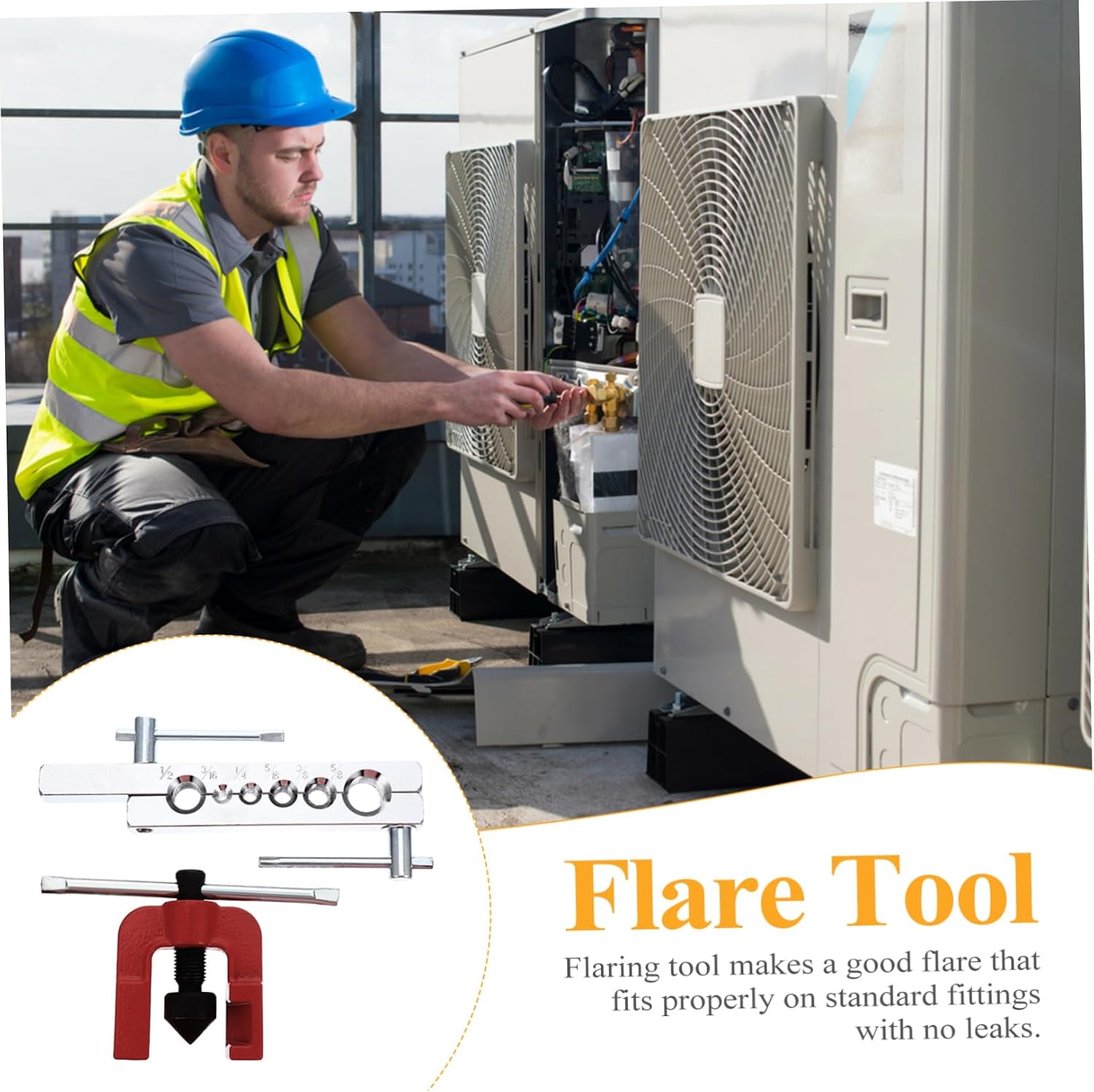 DOITOOL 45degree Heavy Duty Flaring Tool Dies Eccentric Cone for Flares Mild Tubing for Garages Workshops Plumbers Engineers