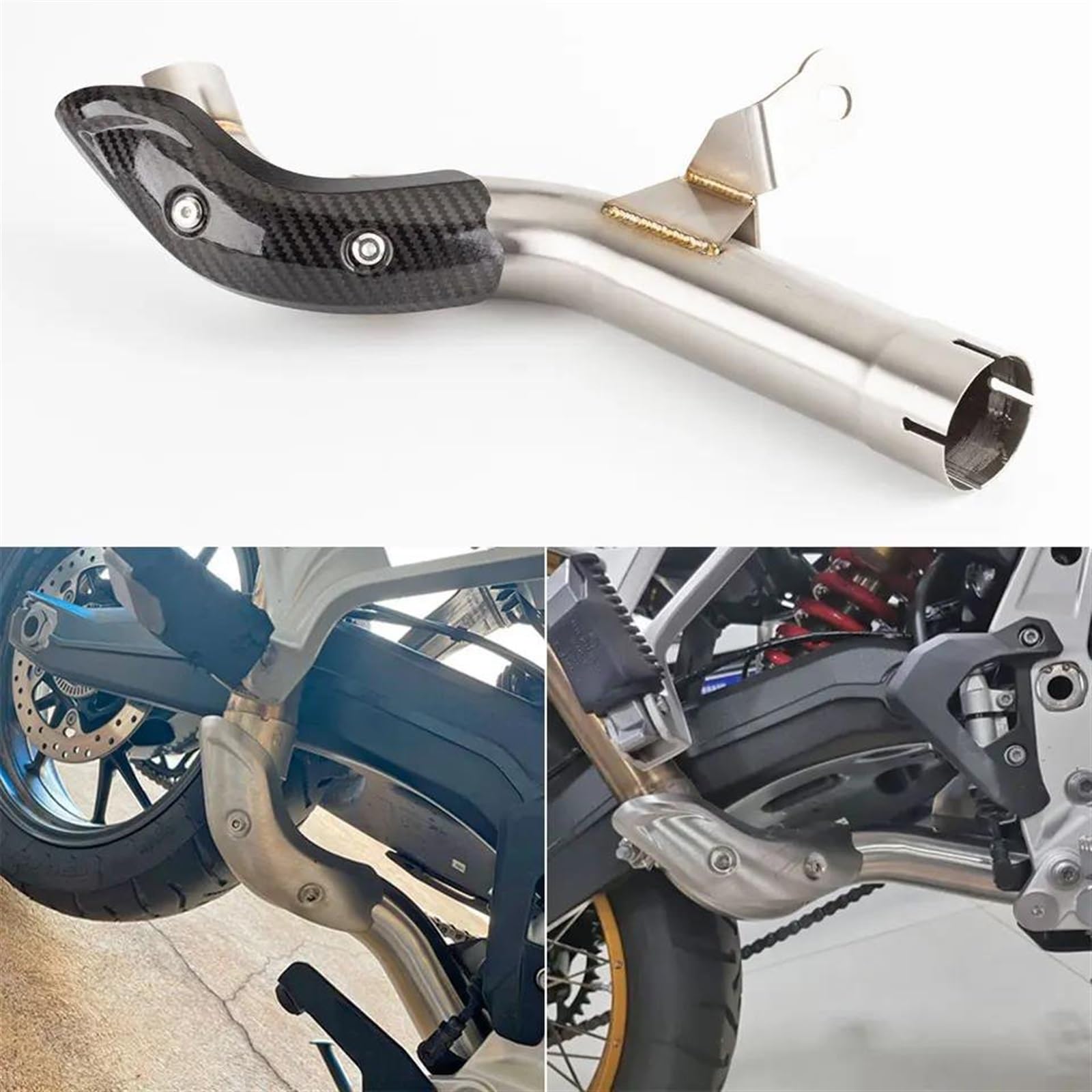 Piezas de montaje Tubo De Escape Acero Inoxidable Para Motocicleta Para BMW F750GS F850GS F 850 ​​GS 2018-2022 Silenciador(Type A)