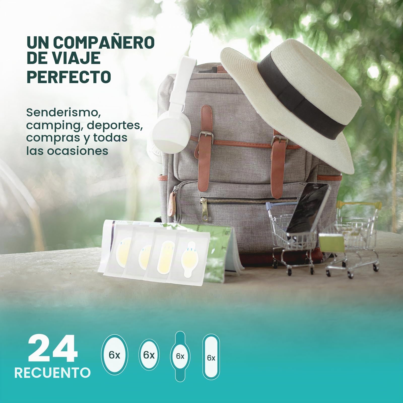 Promifun 24ct Almohadillas de gel hidrocoloide para ampollas – Vendas adhesivas impermeables para ampollas – Gel blíster bandages Cushion Pads para talón, dedos de pies, Pies,Dedos(Variety Pack)
