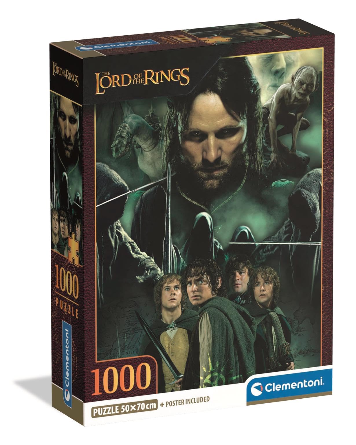Clementoni Jigsaw Puzzle 1000 pieces, The Lord of the Rings, Puzzle for Adults 14-99 Years, Compact box, Made in Italy, 39963