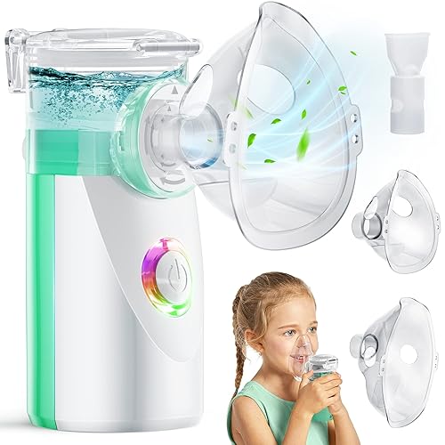 Nebulizador portátil para niños Nebulizador ultrasónico de malla para adultos, máquinas nebulizadoras para viajes y uso doméstico por adultos y