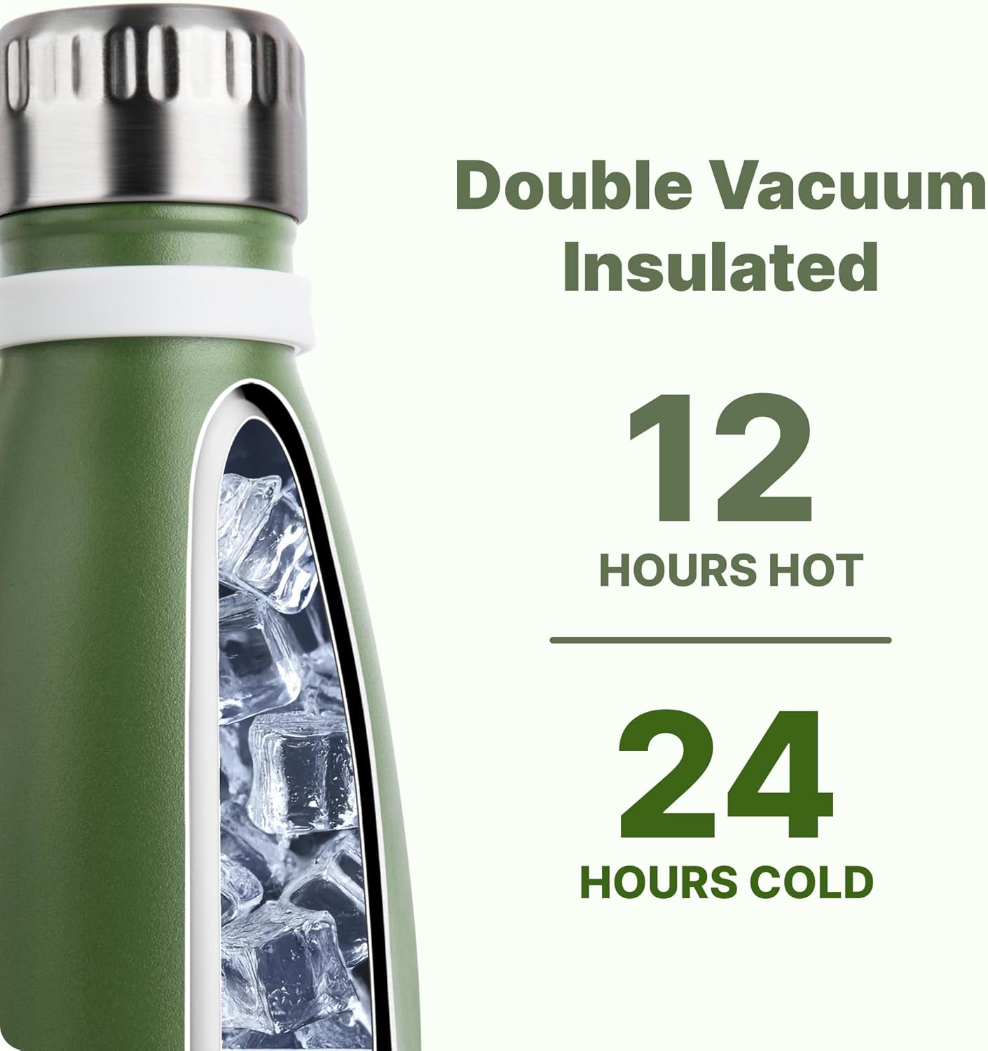Small Water Bottle-9 oz Leak Proof Insulated Water Bottle for Handbag