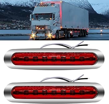 Amazon | X-STYLE サイドマーカーランプ 9連LED 12V 24V 赤