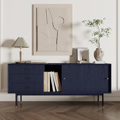 Miniatura 4 de CRE8TIVE Papel de contacto de madera azul marino mate de 24 x 118 pulgadas, papel de contacto de madera autoadhesivo extraíble, papel de contacto de