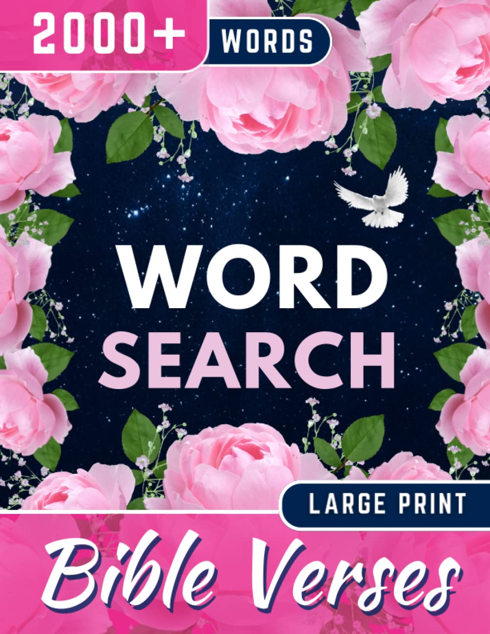 BIBLE VERSE Word Search FOR WOMEN 2000+ Words. LARGE PRINT: Word find Puzzles with Motivational and Inspirational Bible Verses for Adults and Seniors. Relaxing Big Font (Wordsearch Book)