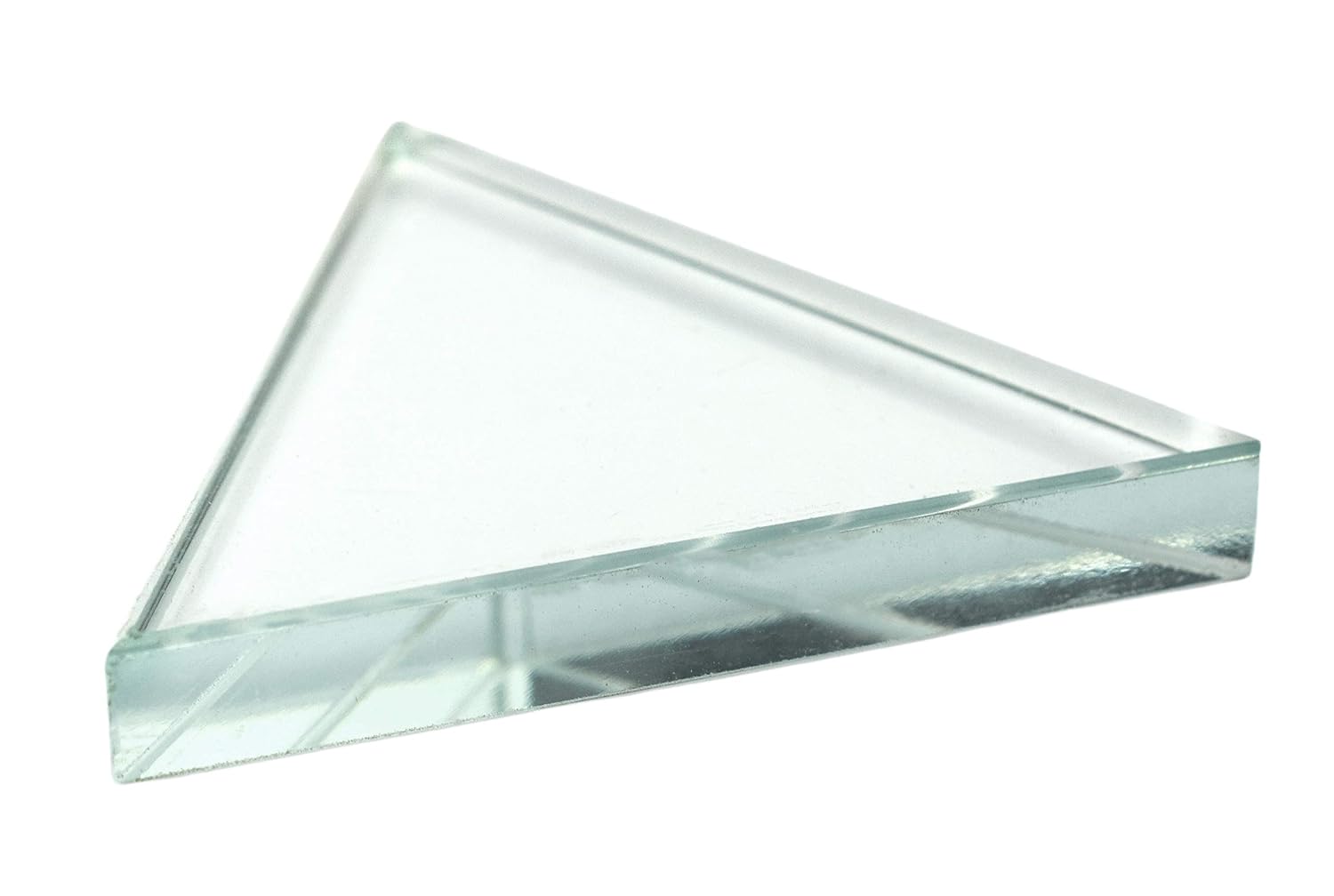 EISCO Triangular Equilateral Refraction Prism, 3" (75mm) Sides, 0.35" (9mm) Thick - High Quality Flint Glass - Excellent for Physics Experiments & Photography