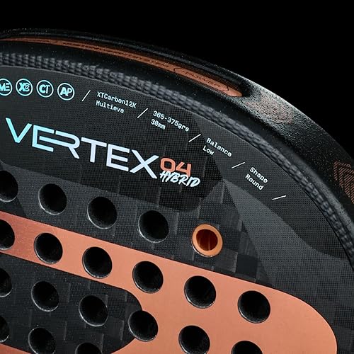 Miniatura 7 de BULLPADEL Pala de pádel Vertex 04 Hybrid 2025  Pala Padel profesional de forma redonda  Xtend Carbon 12K y MultiEva Core  Curvaktiv & Air Power
