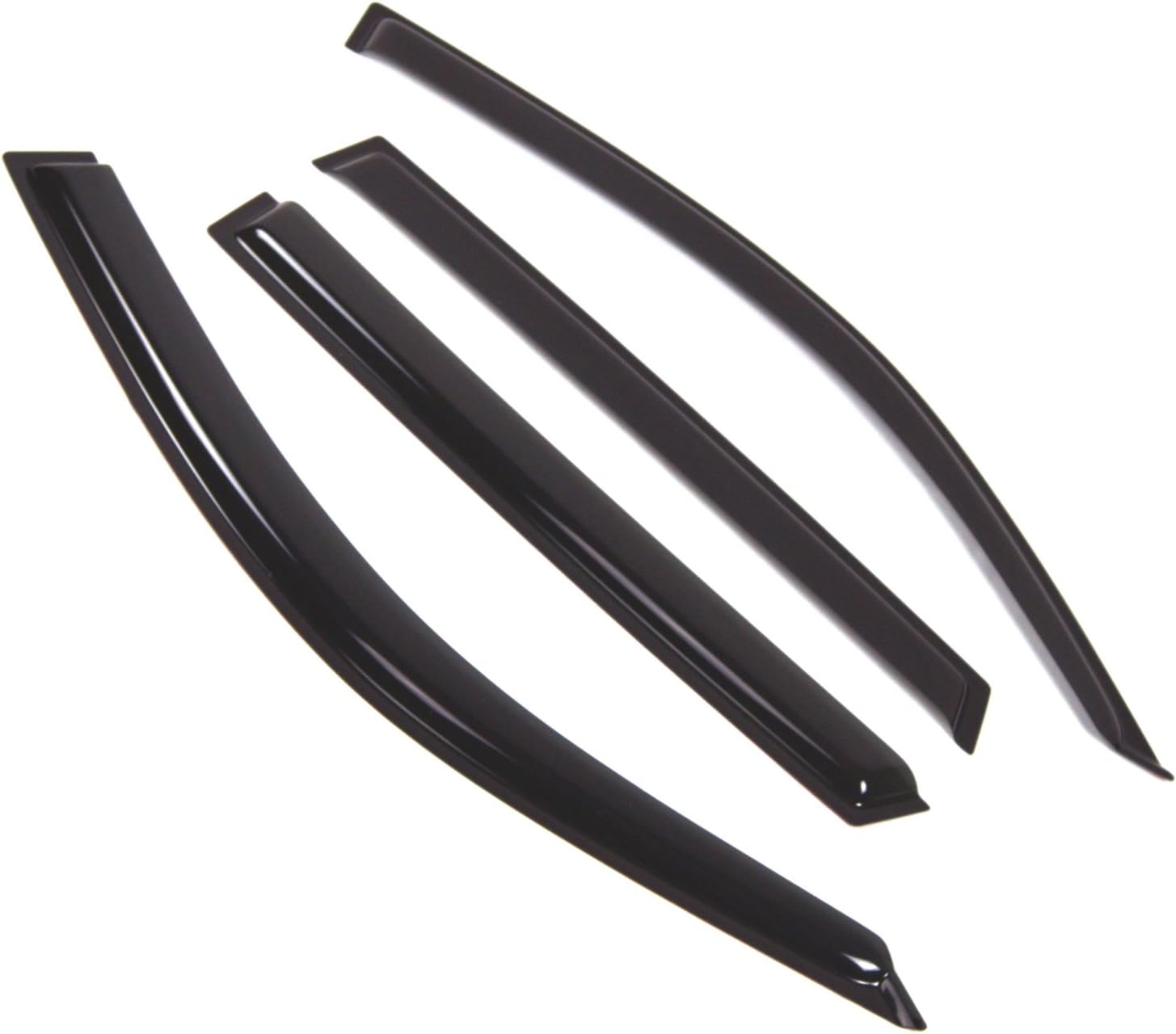 TuningPros Outside Mount Window Vent Visors Rain Guards Compatible with Toyota RAV4 2001-2005 | Side Window Wind Deflectors Rain Shields | Smoke Tinted, 4 Pcs Set, DGWV-439