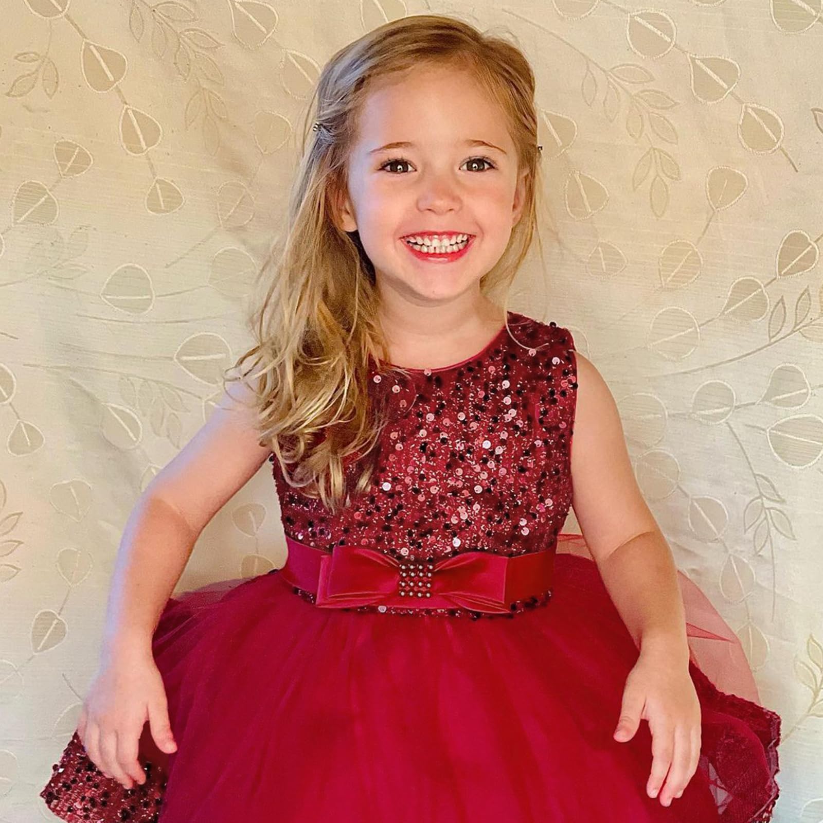 Miipat Baby Mädchen Festzug Kleid Pailletten Prinzessin Kleid Kleinkind Blume Hochzeit Geburtstag Party Kleid Kleider