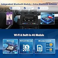 Vista 9 de Eonon Estéreo de coche de doble DIN de 9 pulgadas compatible con BMW E46, Android 13 6+64GB 4G LTE CarPlay Android Auto WiFi GPS Bluetooth DSP