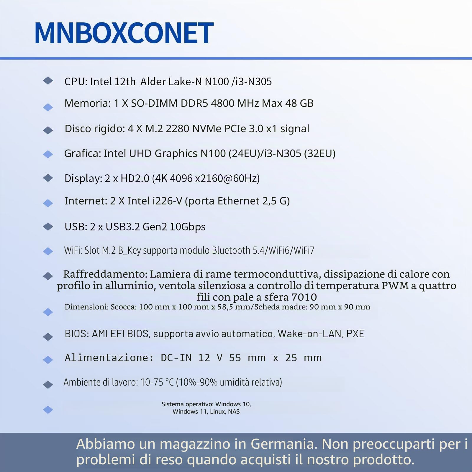 Mini PC NAS N150, 4 NVME Pockert Nas Small PC, Dual 2.5GbE LAN Mirco Desktop Computer 2HD 4K@60HZ, DDR5 Barebone NO RAM NO SSD, USB3.2 10Gbps, Supports expansion WiFi/BT