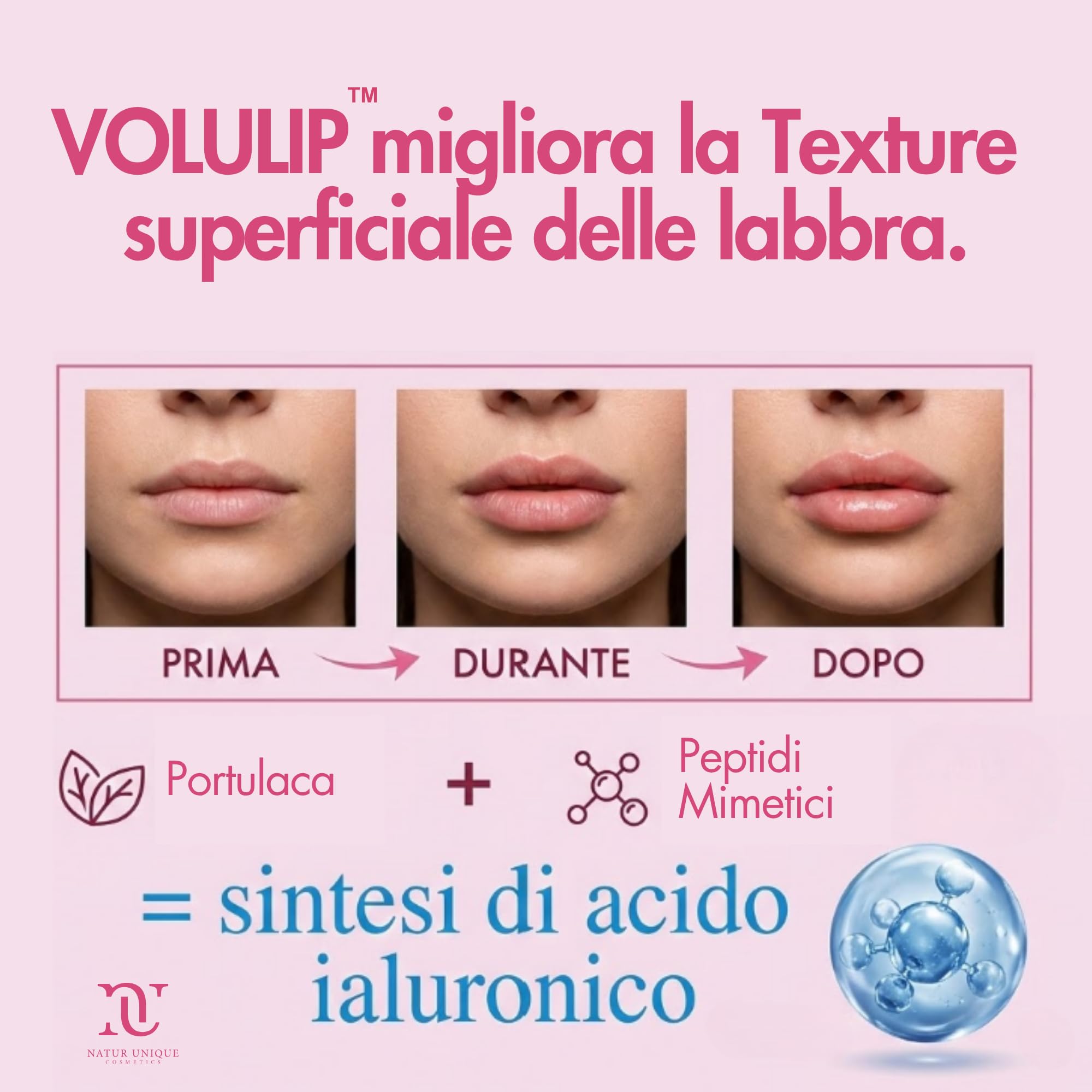 NU - IALUCOLLAGEN LIP VOLUME XXXL Nude | Rossetto Trattamento Labbra con Acido Ialuronico, Collagene e Portulaca | Formula Naturale Tecno-Filler | Idratante, Levigante, Rimpolpante | Made In Italy