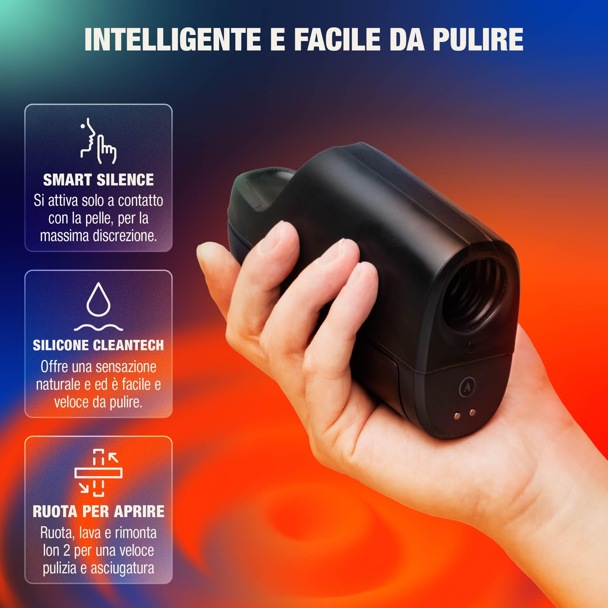 Arcwave Ion 2 Masturbatore Maschile Pleasure Air | Masturbatore a Suzione in Silicone | Sex Toy Uomo con Smart Silence | Giocattolo Erotico Automatico a Mani Libere | Impermeabile e Facile da Pulire