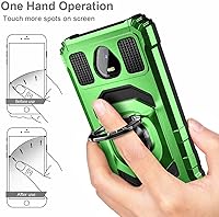 Vista 6 de Funda diseñada para Schok Volt SV55 con protector de pantalla [vidrio templado], funda protectora a prueba de golpes [grado militar] con soporte