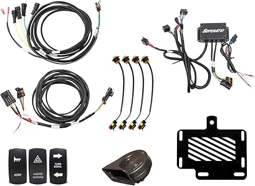 Miniatura 8 de SuperATV Kit de señal de giro para Polaris Ranger XP 900 2013-2019  Plug & Play  Street Legal  Fácil instalación  LED de bocina y ámbar