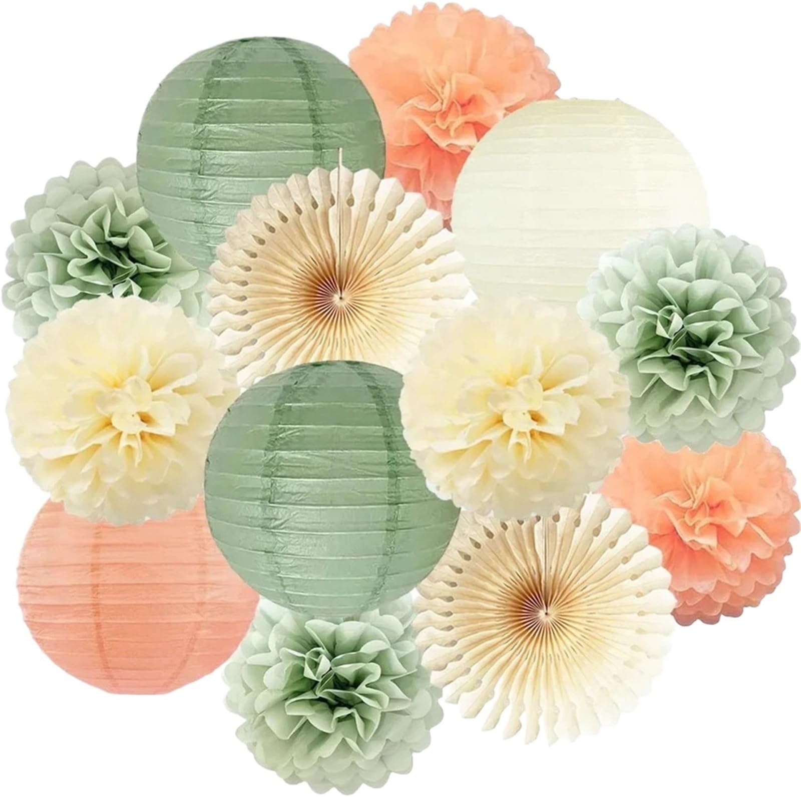 Paper Pompom Paper Lanterns Fans Pom Poms