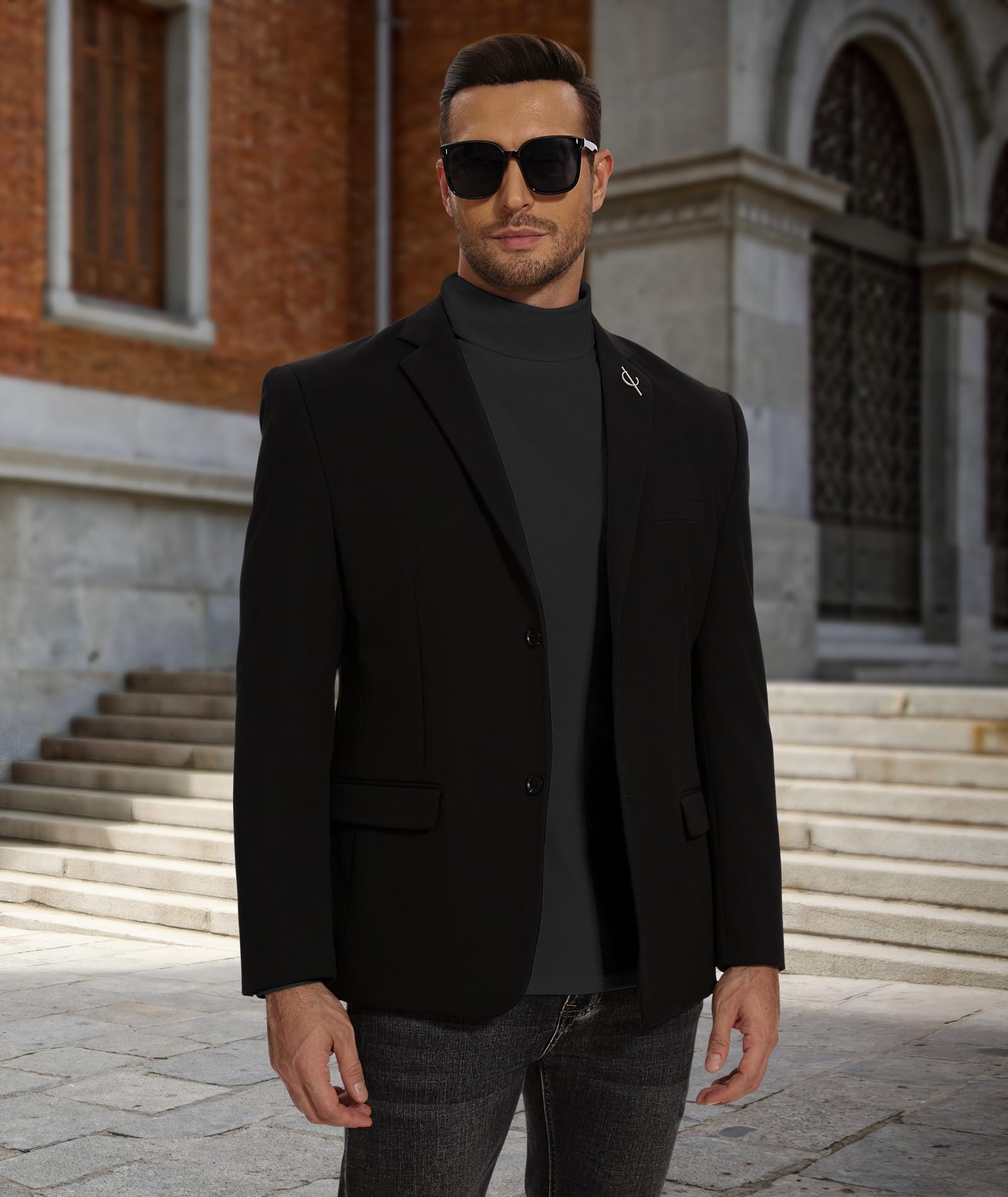 SIHOHAN Herren Rollkragenshirt Basic Rollkragenpullover - Slim fit Langarmshirt Innenfleece Thermounterwäsche Oberteil Langarm Herren Rollkragen Pullover Longsleeve