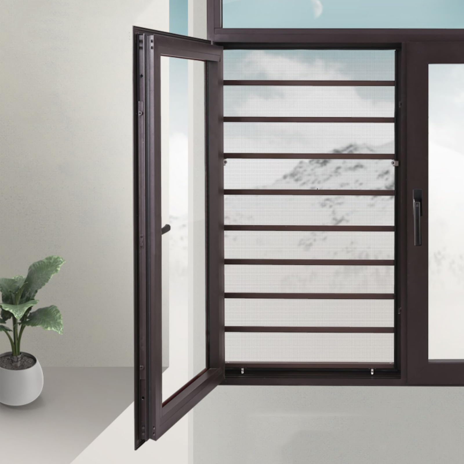 Protectores de seguridad para ventanas, barras ajustables para prevención de caídas infantiles para el hogar y la sala de estar