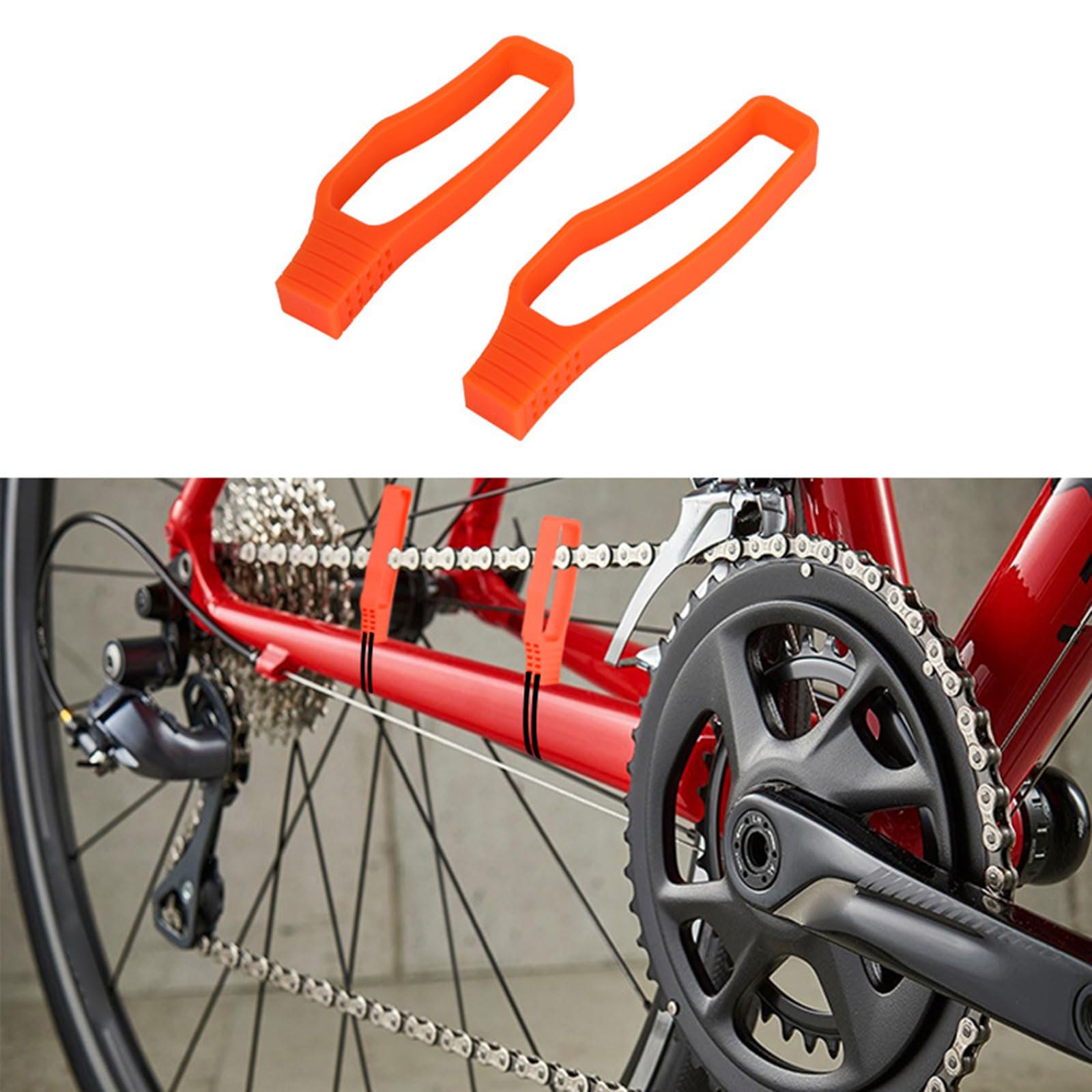 alloneslife Durabilité de vélo protecteur de chaîne de vélo haute résistance pour les trajets quotidiens