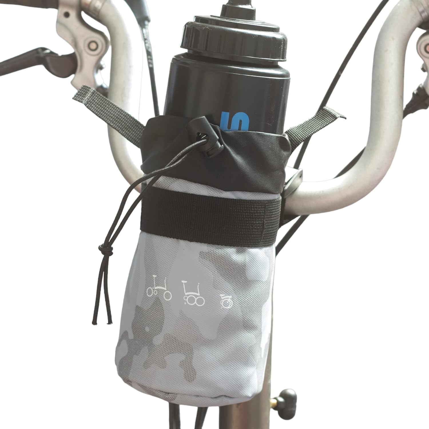 Water Resistant Stem Khaki Bag for Brompton or Birdy in Grey Khaki