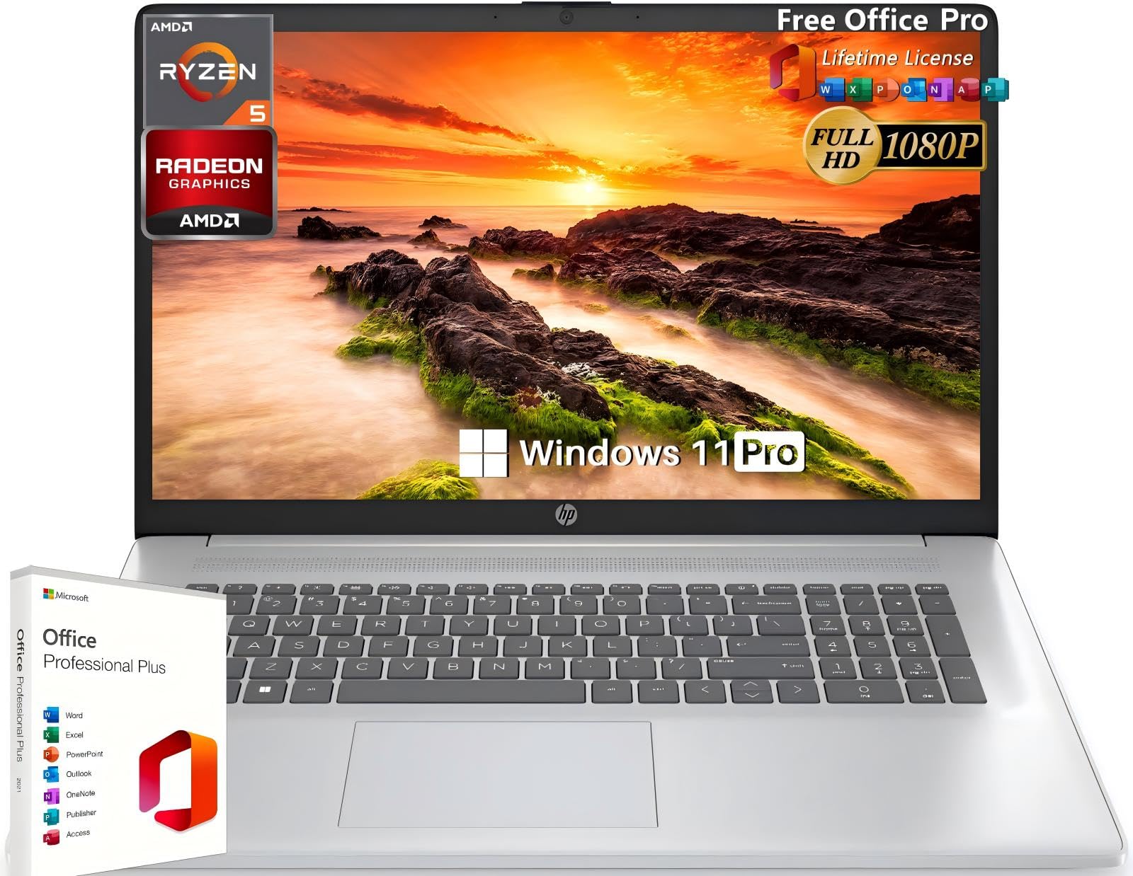 Amazon.com: HP 17 Laptop Computer, with Office Lifetime License