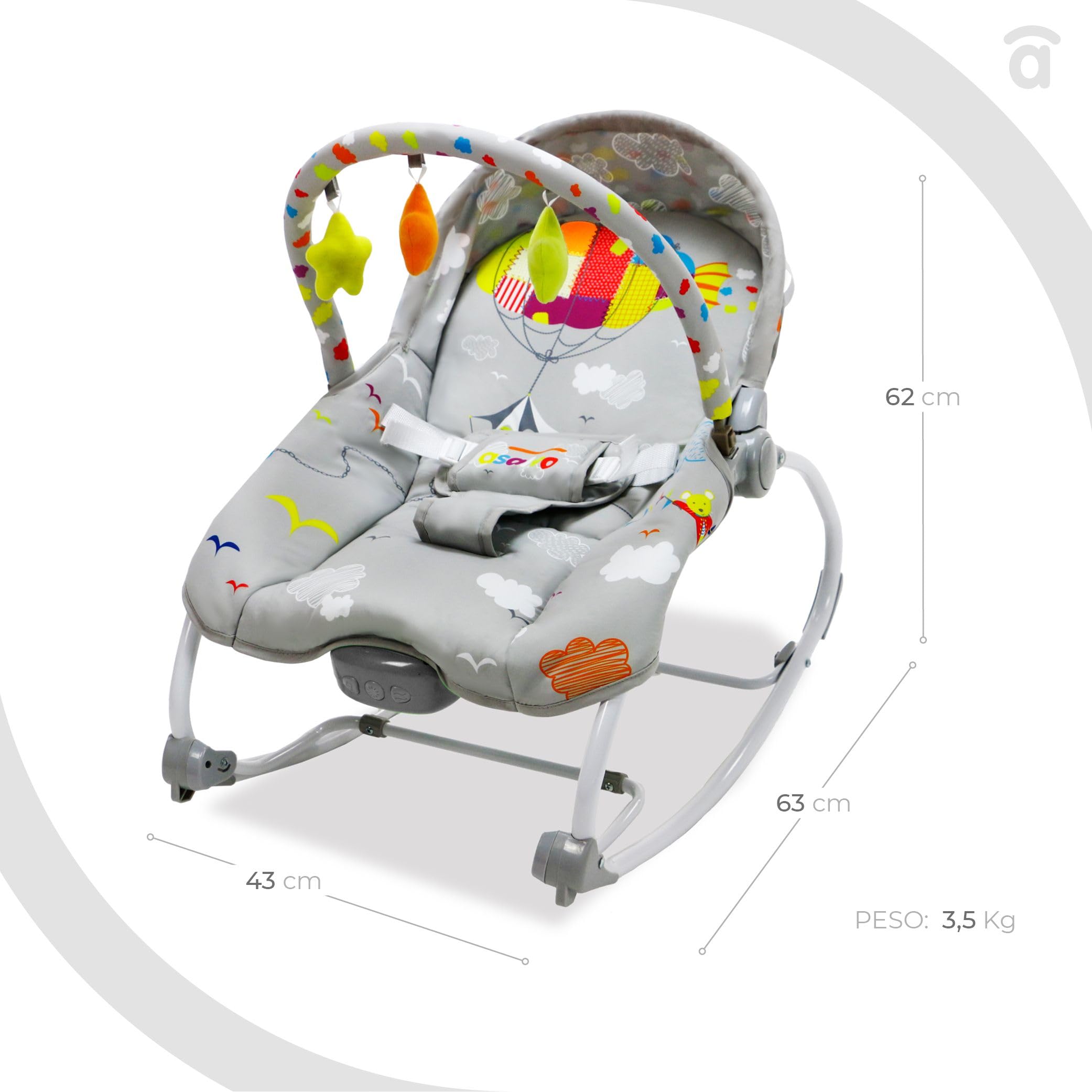 Asalvo - Hamaquita evolutiva Zeppelin, Color gris