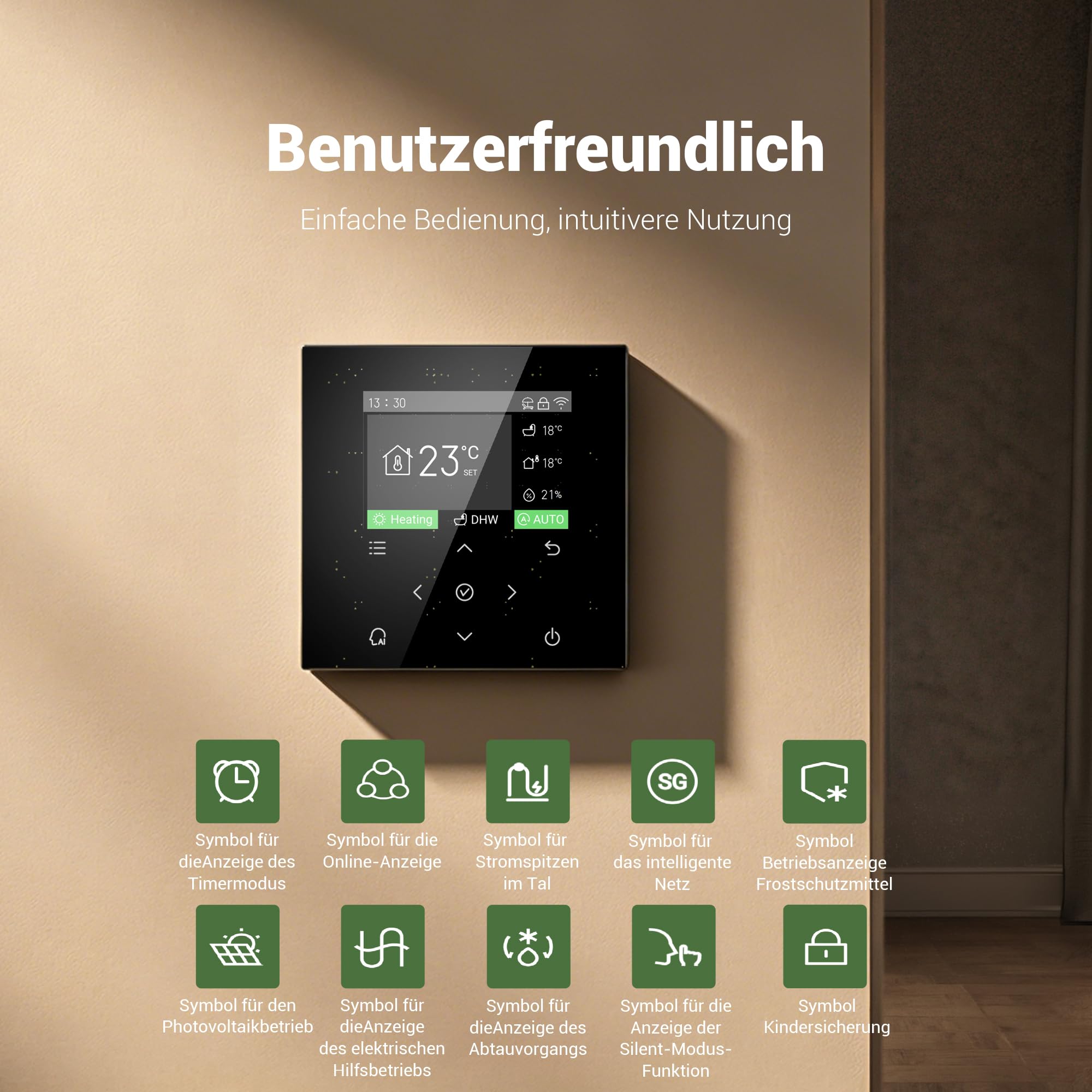 Bomba de Calor de Agua Caliente R290 de 16 kW, A+++, SCOP 5.1, Bomba de Calor de aire, Funcionamiento Silencioso, 3 Modos de Control de Temperatura, 5-75 ℃