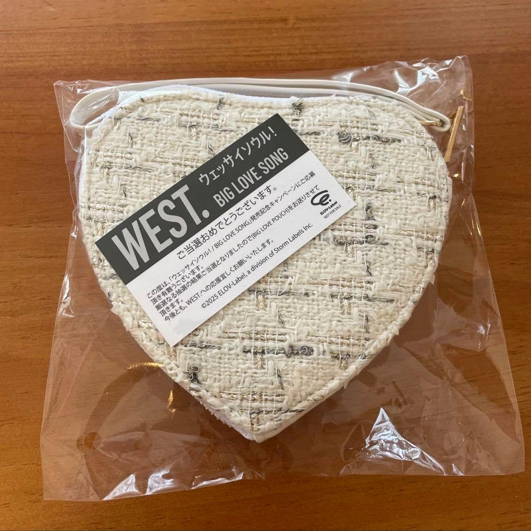 WEST BIG LOVE SONG ハート型ポーチ WEST. BIG LOVE SONG ハート型ポーチ 【当選 新品未開封