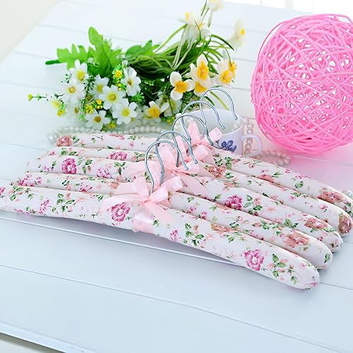 Miniatura 6 de VILLCASE Perchas acolchadas de satén, perchas acolchadas antideslizantes, perchas de tela de espuma para colgar vestidos, suéteres, blusas, vestidos